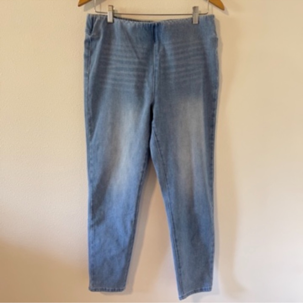Soft Surroundings The Ultimate Denim Pull-On Skinny Jeans Light Wash-Medium